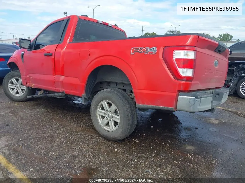 2023 Ford F-150 Xl VIN: 1FTMF1E55PKE96955 Lot: 40790298