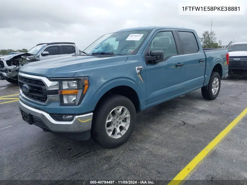 2023 Ford F-150 Xlt VIN: 1FTFW1E58PKE38881 Lot: 40794497