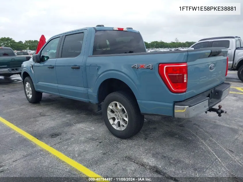 2023 Ford F-150 Xlt VIN: 1FTFW1E58PKE38881 Lot: 40794497