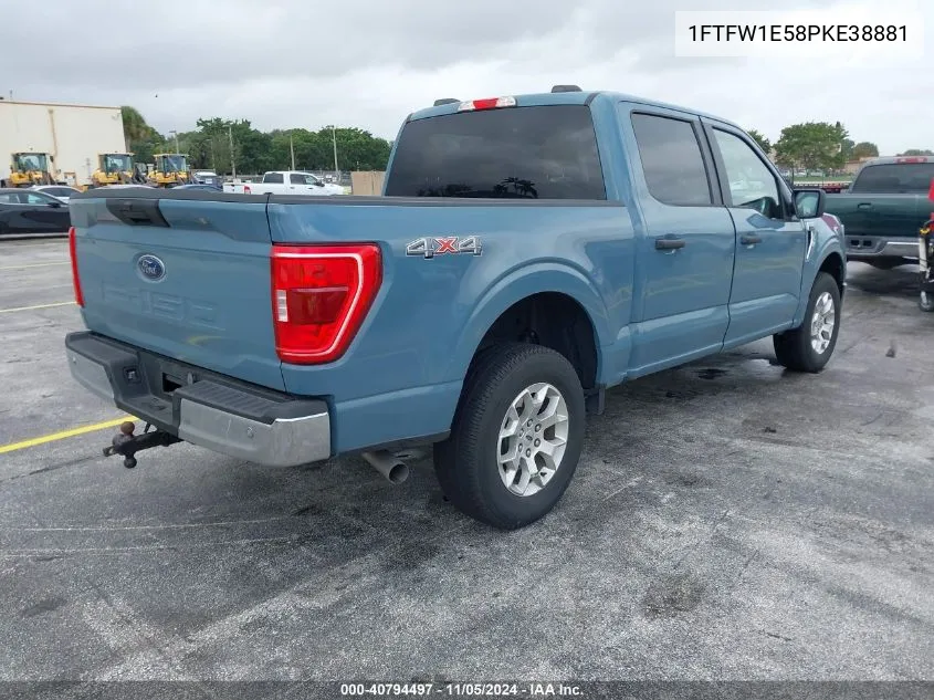 2023 Ford F-150 Xlt VIN: 1FTFW1E58PKE38881 Lot: 40794497