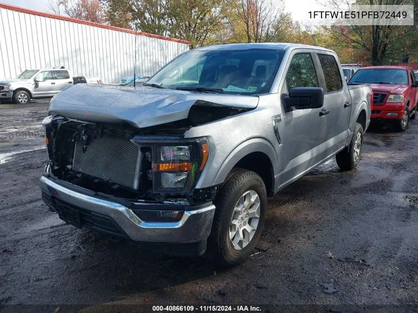 2023 Ford F-150 Xlt VIN: 1FTFW1E51PFB72449 Lot: 40866109