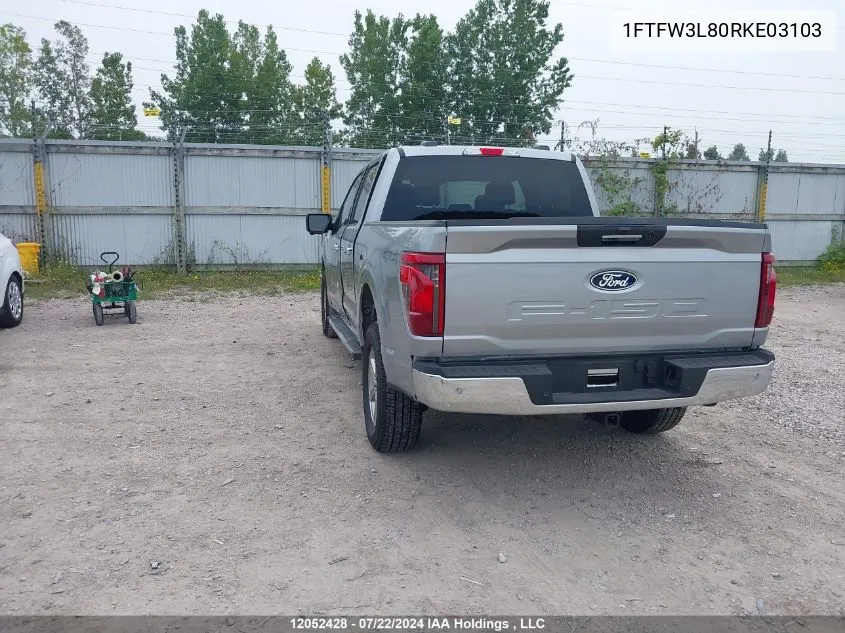 2024 Ford F150 Xlt VIN: 1FTFW3L80RKE03103 Lot: 12052428