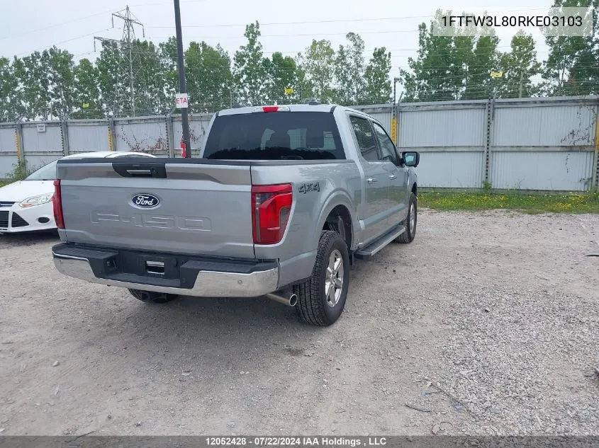 2024 Ford F150 Xlt VIN: 1FTFW3L80RKE03103 Lot: 12052428