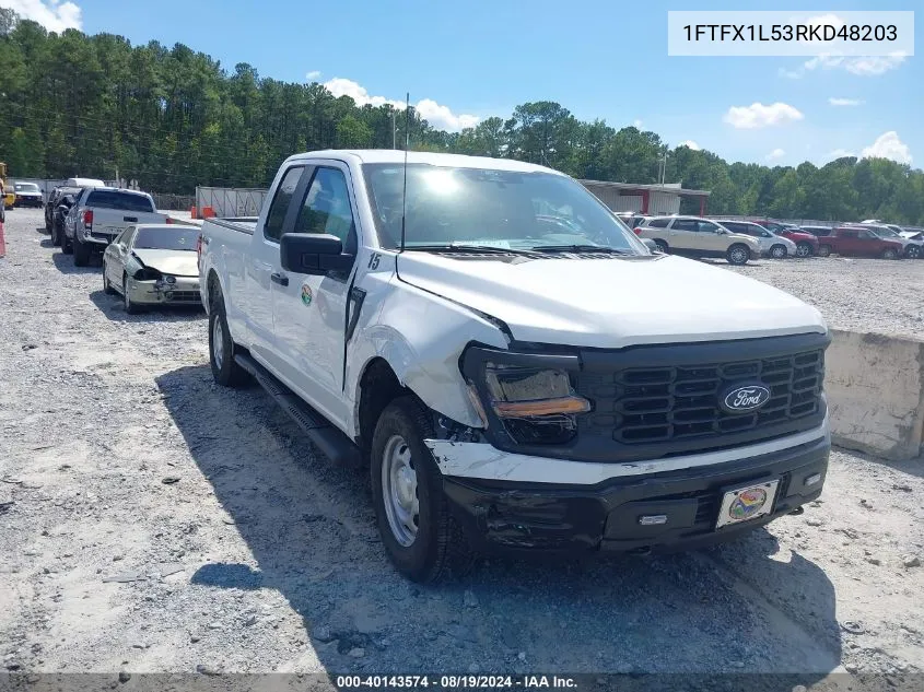 2024 Ford F-150 Xl VIN: 1FTFX1L53RKD48203 Lot: 40143574