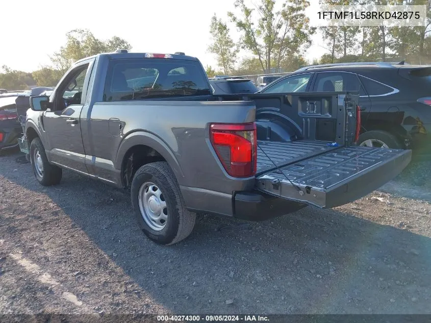 2024 Ford F-150 Xl VIN: 1FTMF1L58RKD42875 Lot: 40274300