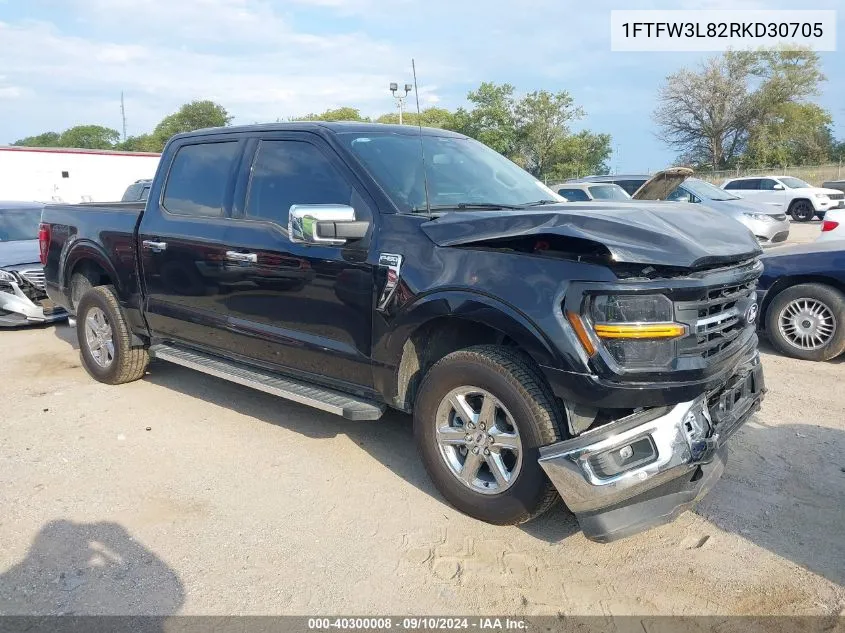 2024 Ford F-150 Xlt VIN: 1FTFW3L82RKD30705 Lot: 40300008