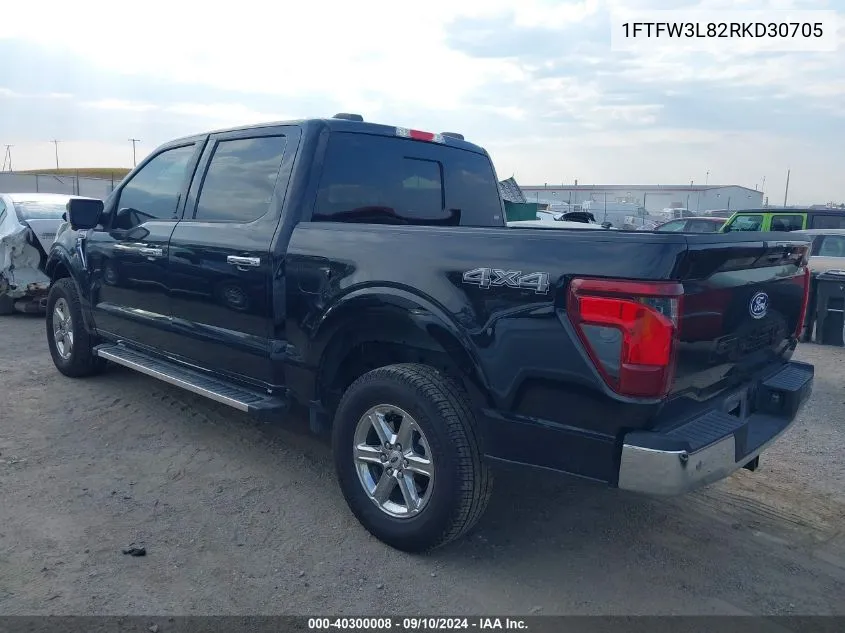 2024 Ford F-150 Xlt VIN: 1FTFW3L82RKD30705 Lot: 40300008