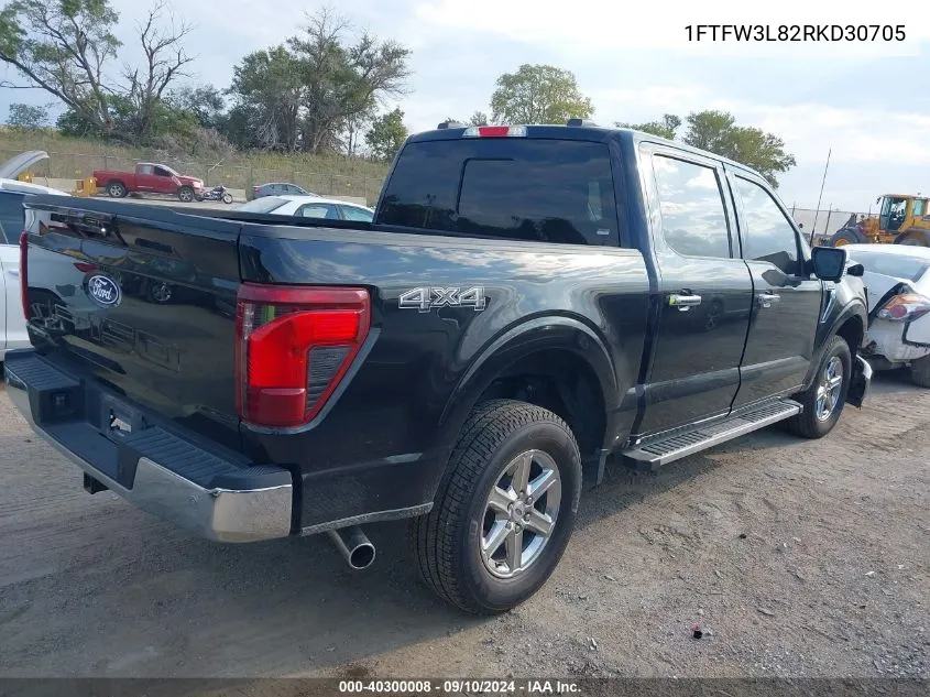 2024 Ford F-150 Xlt VIN: 1FTFW3L82RKD30705 Lot: 40300008