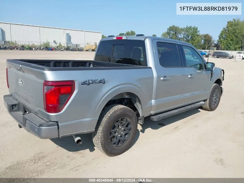 2024 Ford F-150 Xlt VIN: 1FTFW3L88RKD81979 Lot: 40345045