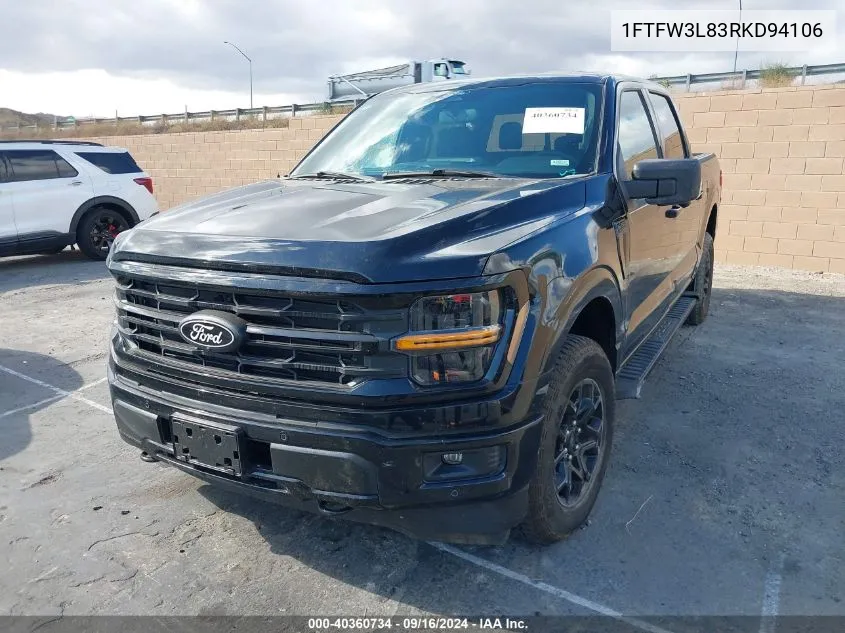 2024 Ford F-150 Xlt VIN: 1FTFW3L83RKD94106 Lot: 40360734