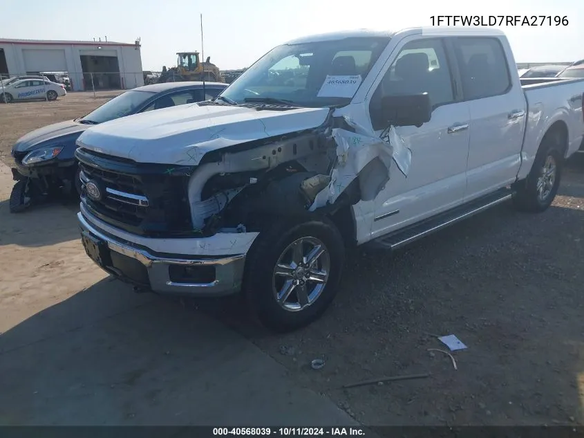 2024 Ford F150 Xlt VIN: 1FTFW3LD7RFA27196 Lot: 40568039