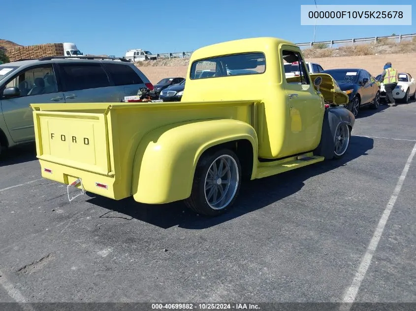 1955 Ford F100 VIN: 000000F10V5K25678 Lot: 40699882