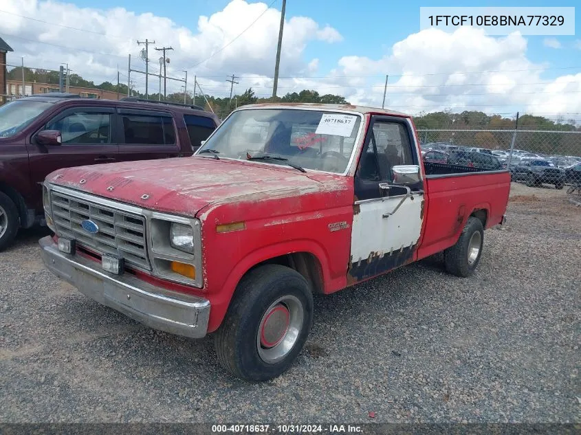 1981 Ford F100 VIN: 1FTCF10E8BNA77329 Lot: 40718637