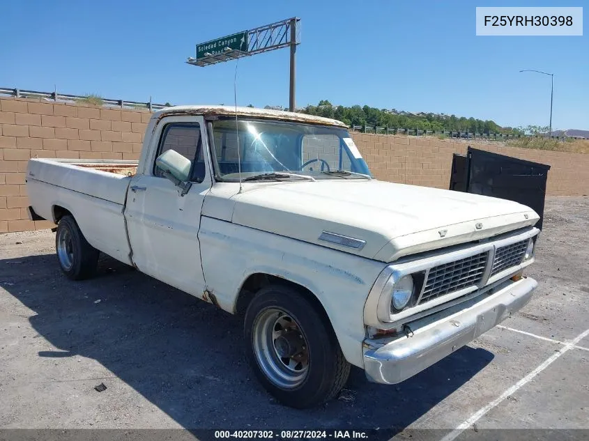 1970 Ford F250 VIN: F25YRH30398 Lot: 40207302