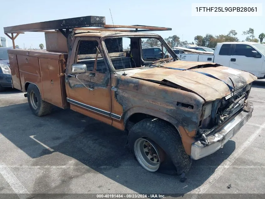 1986 Ford F250 VIN: 1FTHF25L9GPB28061 Lot: 40191484