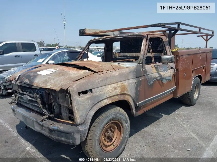 1FTHF25L9GPB28061 1986 Ford F250