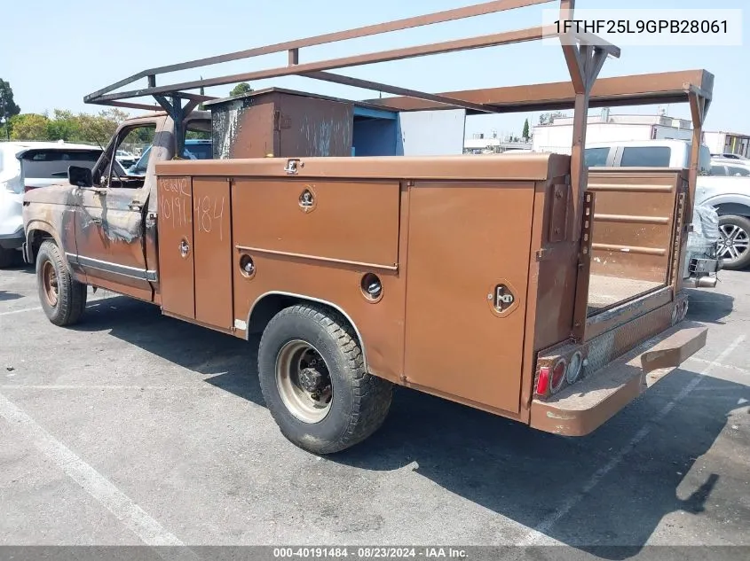 1986 Ford F250 VIN: 1FTHF25L9GPB28061 Lot: 40191484