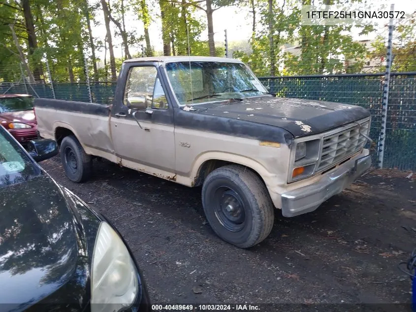 1986 Ford F250 VIN: 1FTEF25H1GNA30572 Lot: 40489649