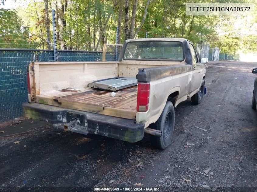 1986 Ford F250 VIN: 1FTEF25H1GNA30572 Lot: 40489649