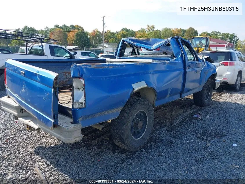 1988 Ford F250 VIN: 1FTHF25H3JNB80316 Lot: 40399331