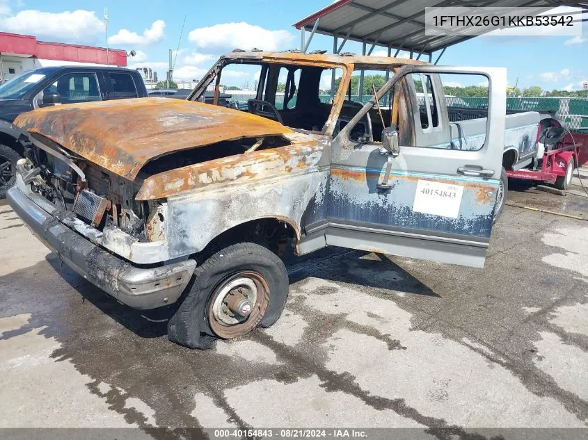 1989 Ford F250 VIN: 1FTHX26G1KKB53542 Lot: 40154843