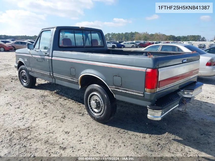 1989 Ford F250 VIN: 1FTHF25H5KNB41387 Lot: 40884743