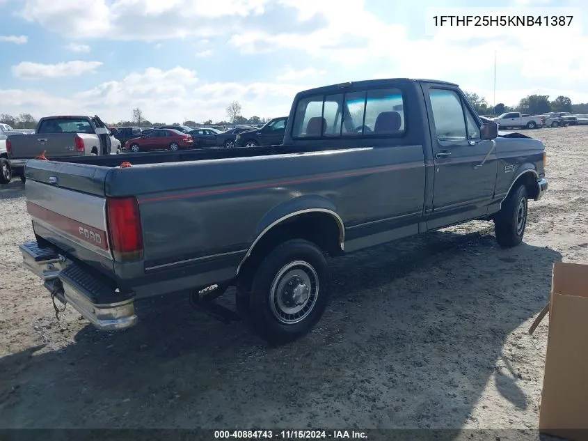 1989 Ford F250 VIN: 1FTHF25H5KNB41387 Lot: 40884743