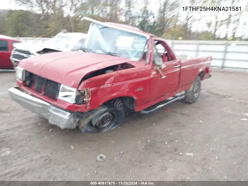 1989 Ford F250 VIN: 1FTHF25H4KNA21581 Lot: 40917675