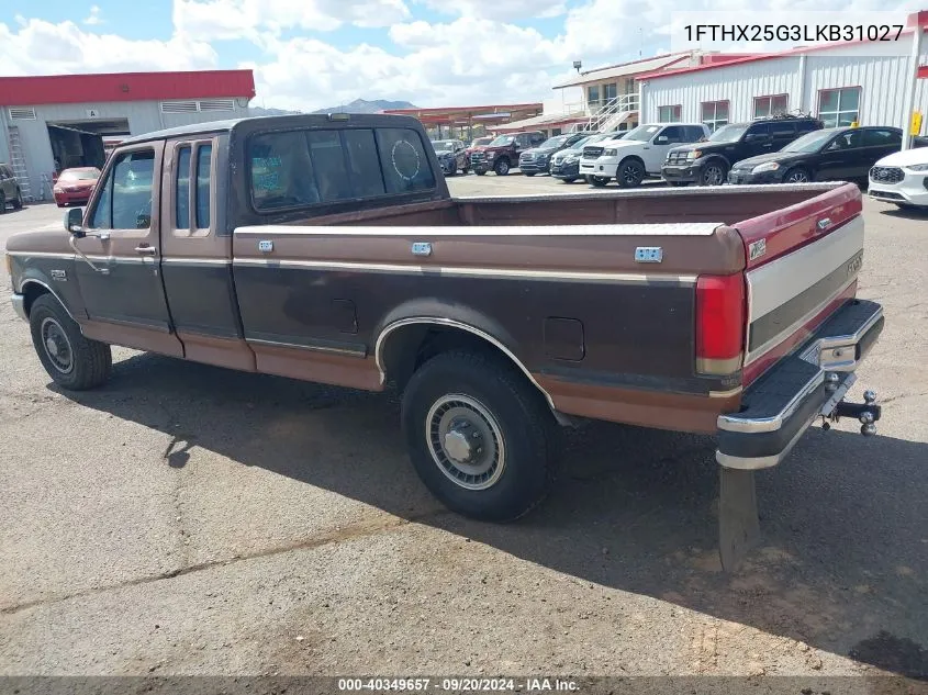 1990 Ford F250 VIN: 1FTHX25G3LKB31027 Lot: 40349657