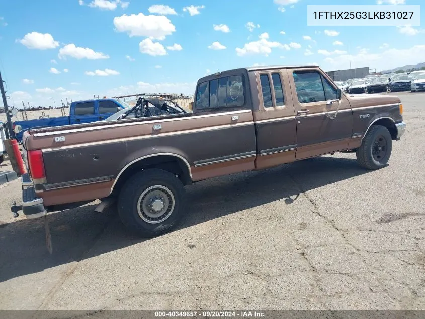 1990 Ford F250 VIN: 1FTHX25G3LKB31027 Lot: 40349657