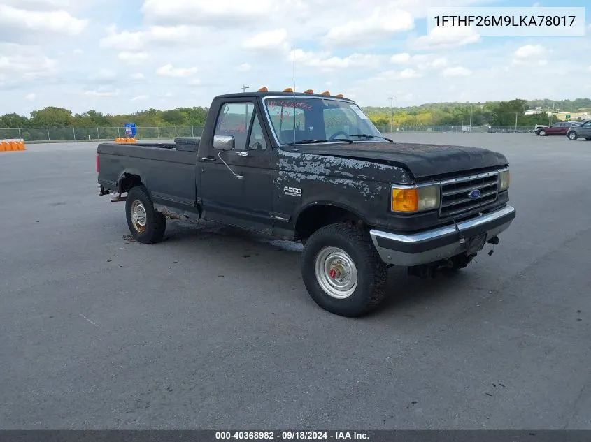 1990 Ford F250 VIN: 1FTHF26M9LKA78017 Lot: 40368982