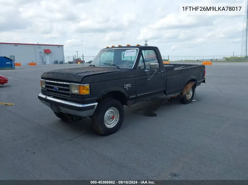 1990 Ford F250 VIN: 1FTHF26M9LKA78017 Lot: 40368982