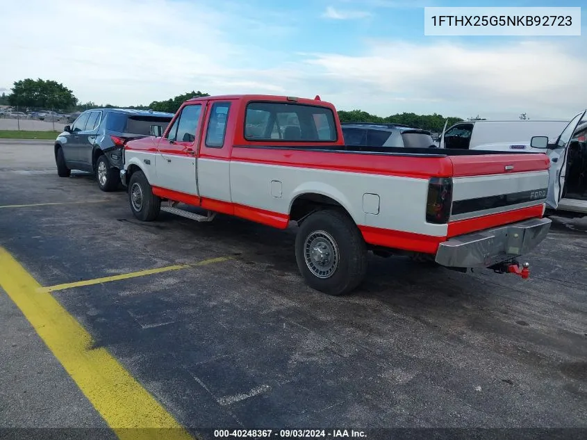 1992 Ford F250 VIN: 1FTHX25G5NKB92723 Lot: 40248367