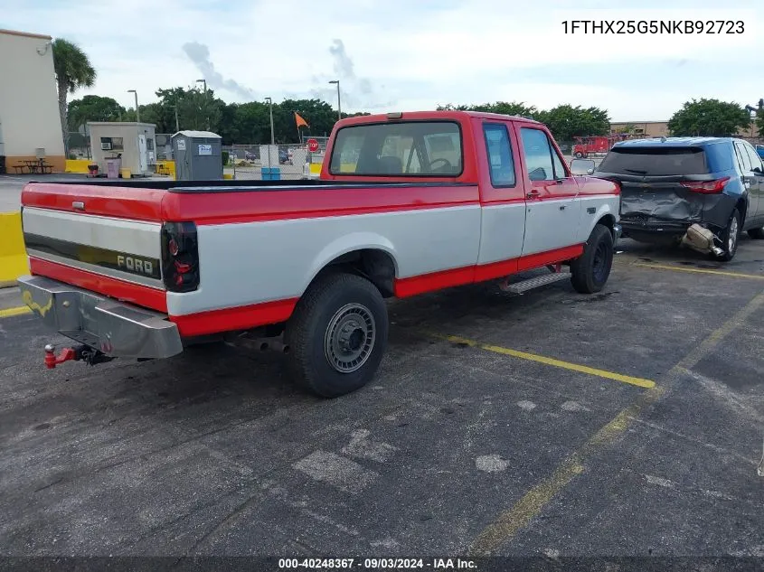 1992 Ford F250 VIN: 1FTHX25G5NKB92723 Lot: 40248367