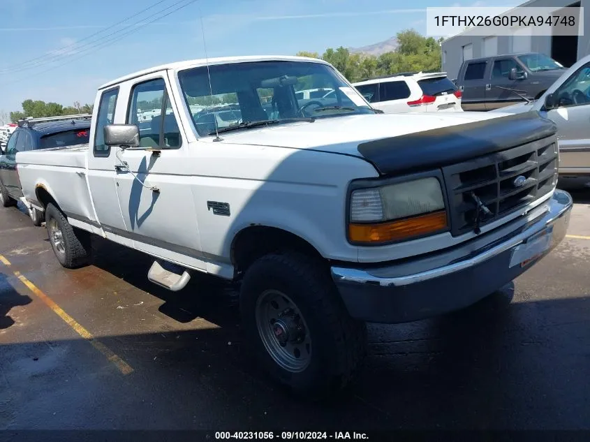 1993 Ford F250 VIN: 1FTHX26G0PKA94748 Lot: 40231056