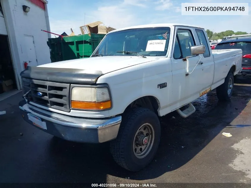 1993 Ford F250 VIN: 1FTHX26G0PKA94748 Lot: 40231056