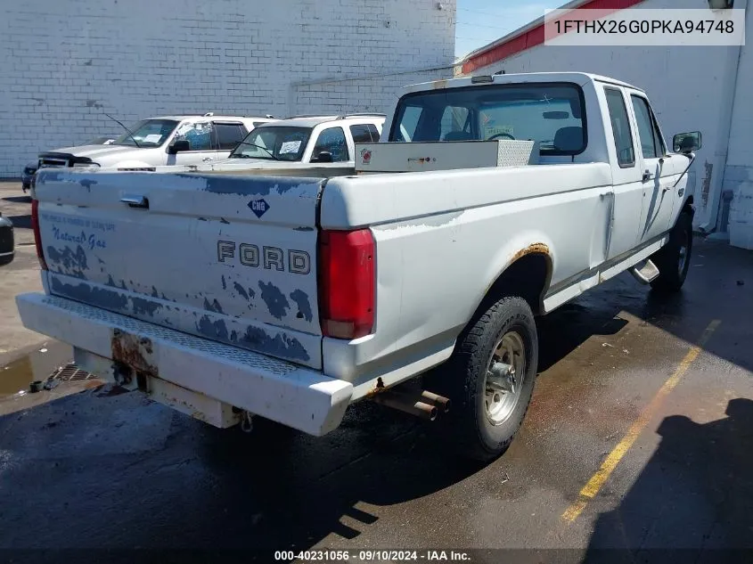 1993 Ford F250 VIN: 1FTHX26G0PKA94748 Lot: 40231056