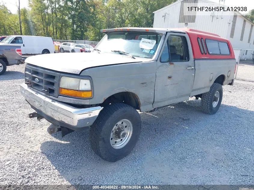 1993 Ford F250 VIN: 1FTHF26H5PLA12938 Lot: 40345822