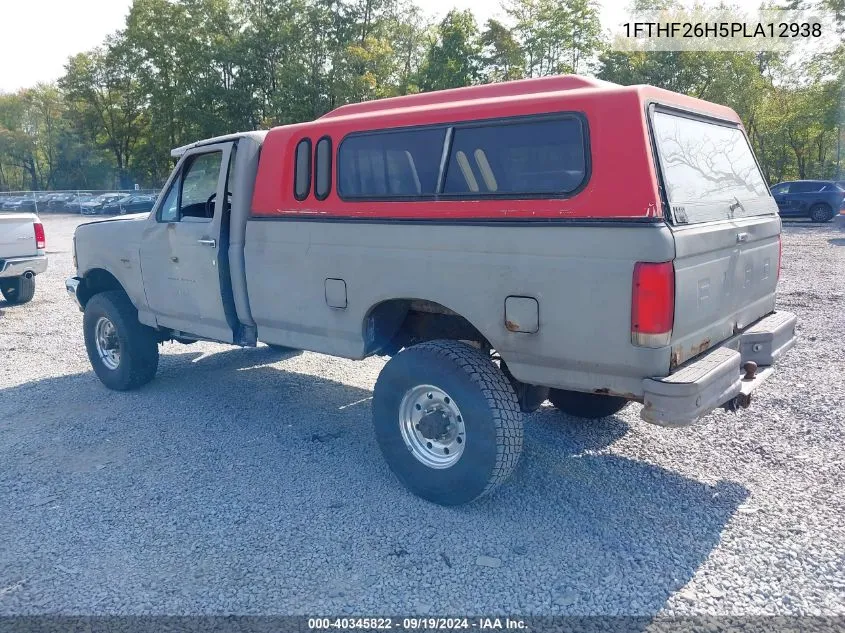 1993 Ford F250 VIN: 1FTHF26H5PLA12938 Lot: 40345822