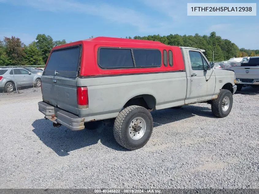 1993 Ford F250 VIN: 1FTHF26H5PLA12938 Lot: 40345822