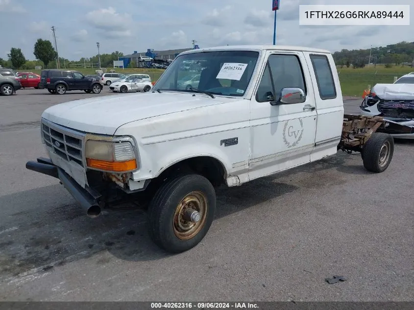 1994 Ford F250 VIN: 1FTHX26G6RKA89444 Lot: 40262316