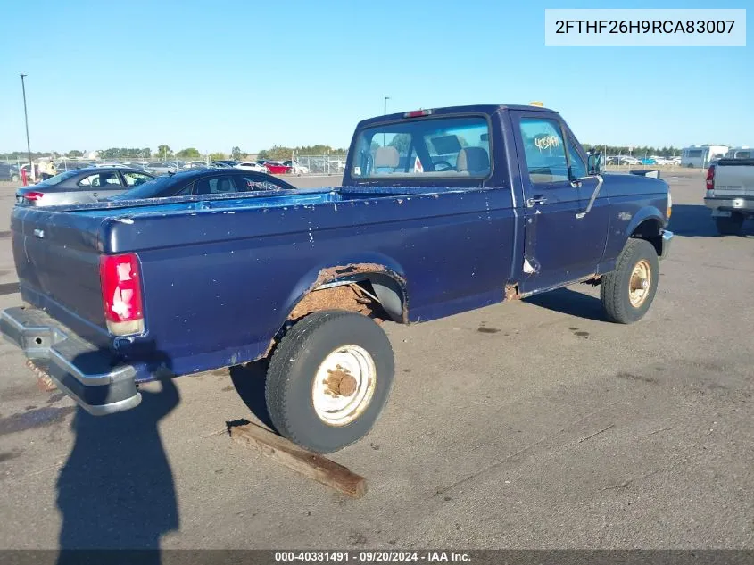 1994 Ford F250 VIN: 2FTHF26H9RCA83007 Lot: 40381491