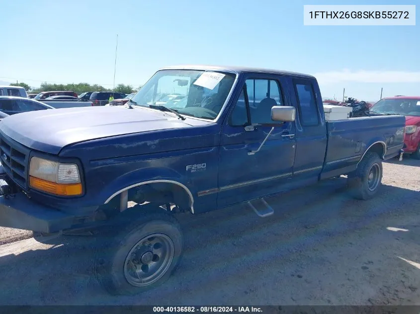 1995 Ford F250 VIN: 1FTHX26G8SKB55272 Lot: 40136582