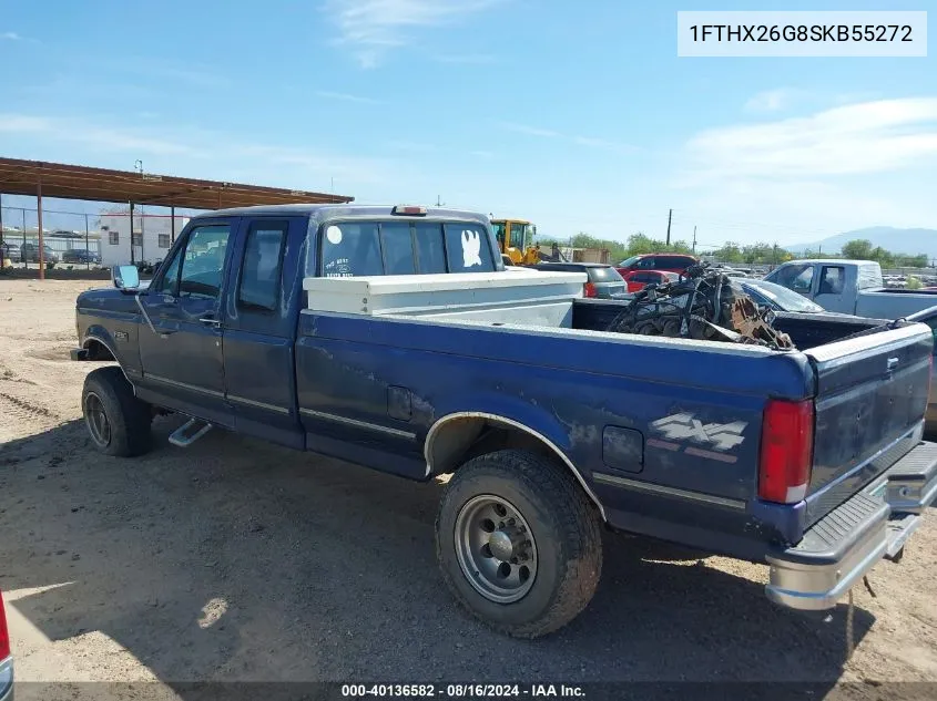 1995 Ford F250 VIN: 1FTHX26G8SKB55272 Lot: 40136582