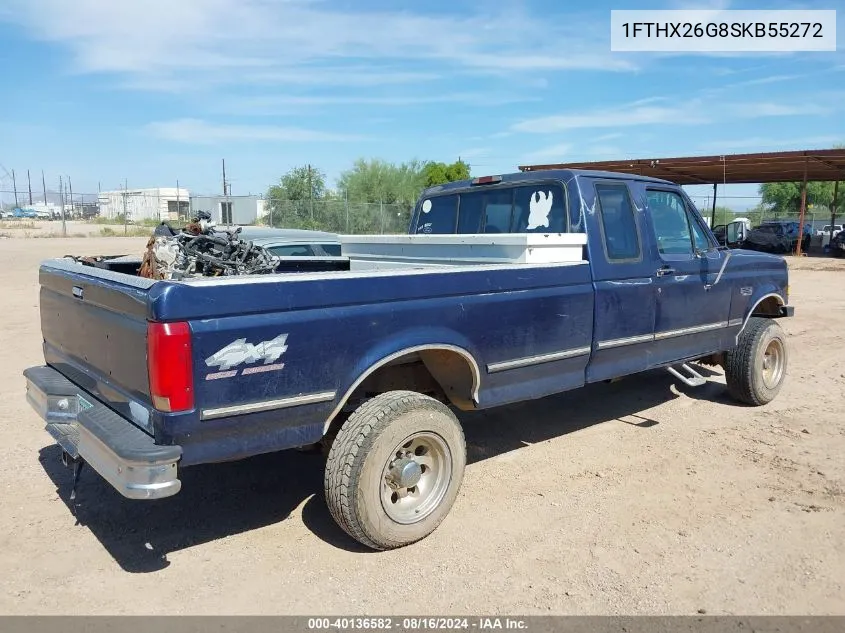 1995 Ford F250 VIN: 1FTHX26G8SKB55272 Lot: 40136582