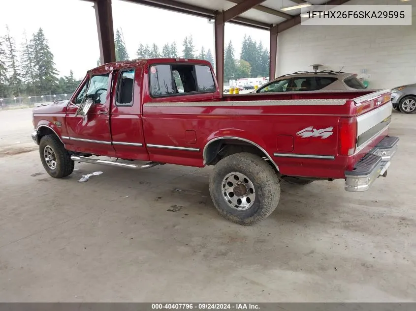 1995 Ford F250 VIN: 1FTHX26F6SKA29595 Lot: 40407796