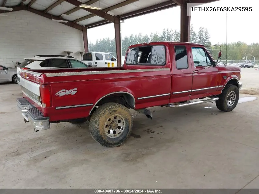 1995 Ford F250 VIN: 1FTHX26F6SKA29595 Lot: 40407796