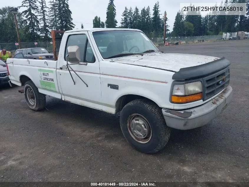 1996 Ford F250 VIN: 2FTHF25H9TCA58018 Lot: 40181449