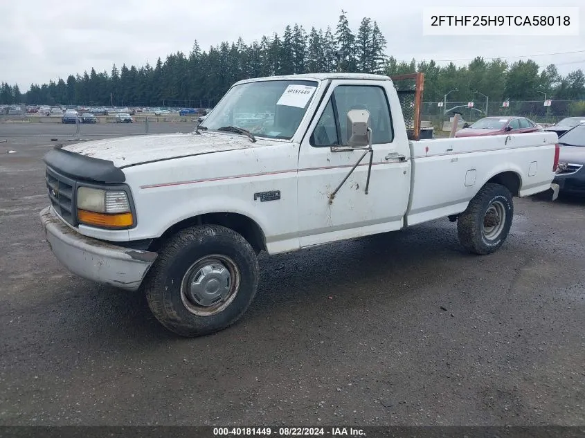 1996 Ford F250 VIN: 2FTHF25H9TCA58018 Lot: 40181449