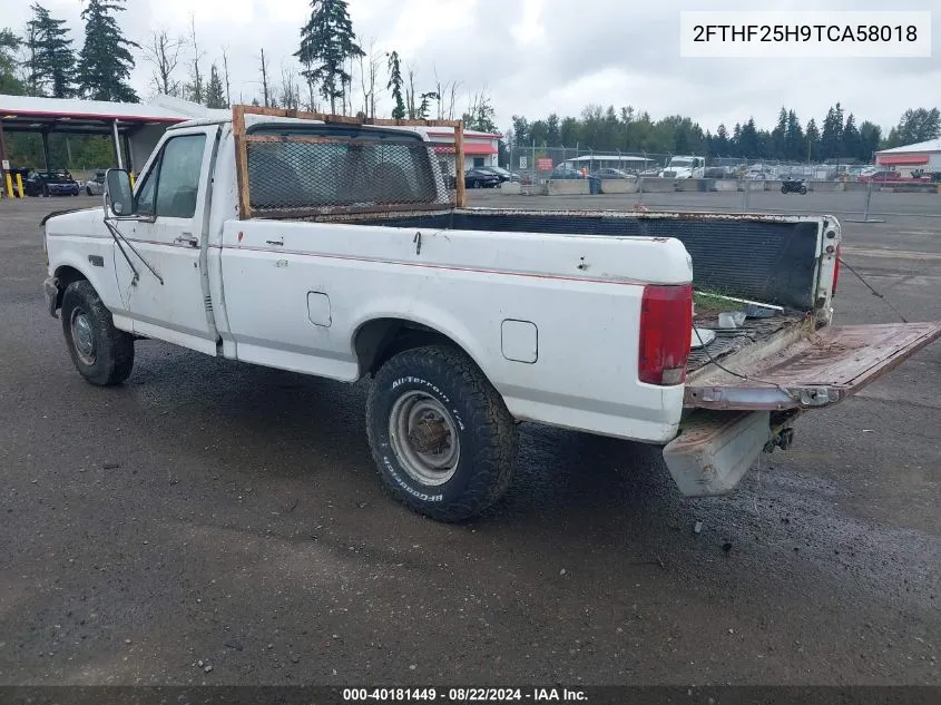 2FTHF25H9TCA58018 1996 Ford F250